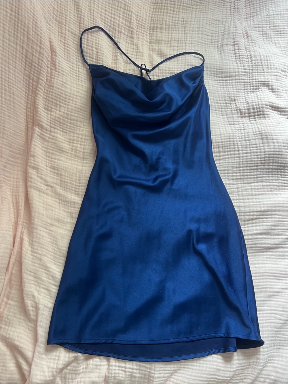 Dynamite blue silk mini dress